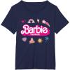 imageBarbie The Movie  Movie Logo Icons TShirtNavy Blue