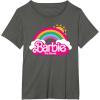 imageBarbie The Movie  Rainbow Logo TShirtAsphalt Grey