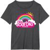 imageBarbie The Movie  Rainbow Logo TShirtDark Heather Grey