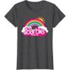 imageBarbie The Movie  Rainbow Logo TShirtDark Heather Grey