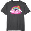 imageBarbie The Movie  Rainbow Logo TShirtDark Heather Grey