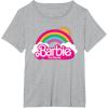 imageBarbie The Movie  Rainbow Logo TShirtHeather Grey