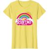 imageBarbie The Movie  Rainbow Logo TShirtLemon Yellow