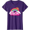 imageBarbie The Movie  Rainbow Logo TShirtPurple