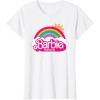 imageBarbie The Movie  Rainbow Logo TShirtWhite
