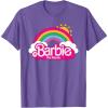 imageBarbie The Movie  Rainbow Logo TShirtPurple Heather