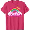 imageBarbie The Movie  Rainbow Logo TShirtRed Heather