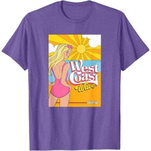 imageBarbie  West Coast Wave Sunset TShirtPurple Heather