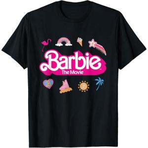 imageBarbie The Movie  Movie Logo Icons TShirtBlack