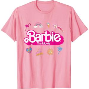 imageBarbie The Movie  Movie Logo Icons TShirtPink