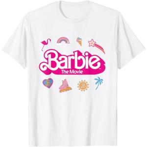 imageBarbie The Movie  Movie Logo Icons TShirtWhite