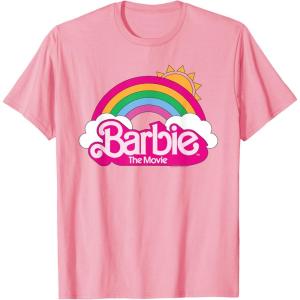 imageBarbie The Movie  Rainbow Logo TShirtPink