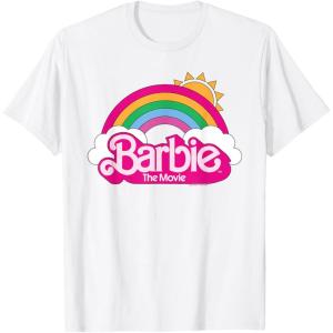 imageBarbie The Movie  Rainbow Logo TShirtWhite