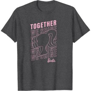 imageBarbie Together We Shine Silhouette TShirtDark Heather Grey