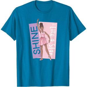 imageBarbie  Ballerina Barbie  Pink Leotard Shine Like a Star TShirtSapphire Blue