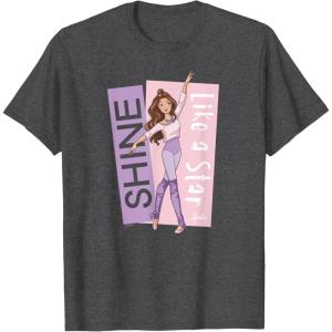 imageBarbie  Ballerina Barbie  Purple Leotard Shine Like a Star TShirtDark Heather Grey
