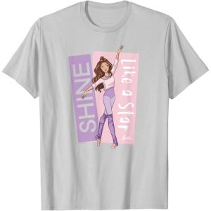 imageBarbie  Ballerina Barbie  Purple Leotard Shine Like a Star TShirtSilver Grey