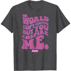 imageBarbie The Movie  You Inspire Me TShirtDark Heather Grey