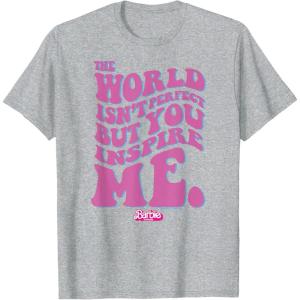 imageBarbie The Movie  You Inspire Me TShirtHeather Grey