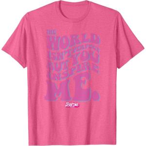 imageBarbie The Movie  You Inspire Me TShirtPink Heather