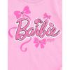 imageBarbie Girls Peplum TShirt and Twill Shorts Outfit Set Toddler to Big Kid Sizes 2T  1416Pink  Blue