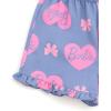imageBarbie Girls Peplum TShirt and Twill Shorts Outfit Set Toddler to Big Kid Sizes 2T  1416Pink  Blue