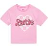 imageBarbie Girls TShirt and Leggings Outfit Set Toddler to Big Kid Sizes 2T  1416Light Pink  Dark Grey