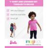 imageBarbie Girls TShirt and Leggings Outfit Set Toddler to Big Kid Sizes 2T  1416Pink  Black