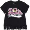 imageBarbie Girls TShirt and Leggings Outfit Set Toddler to Big Kid Sizes 2T  1416Pink  Black Fringe