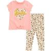 imageBarbie Girls TShirt and Leggings Outfit Set Toddler to Big Kid Sizes 2T  1416Pink  Leopard