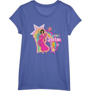 imageBarbie  Birthday Barbie Rainbow TShirtBright Blue Heather