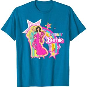 imageBarbie  Birthday Barbie Rainbow TShirtSapphire Blue