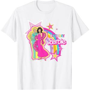 imageBarbie  Birthday Barbie Rainbow TShirtWhite