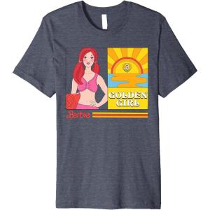 imageBarbie  Golden Girl Sunset Premium TShirtHeather Blue