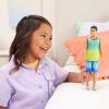 imageBarbie Fashionistas Ken Doll 236 with Black Hair Wearing Blue and Green Ombre Tank with Jean Shorts and Silver Sneakers