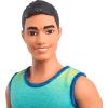 imageBarbie Fashionistas Ken Doll 236 with Black Hair Wearing Blue and Green Ombre Tank with Jean Shorts and Silver Sneakers