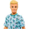 imageBarbie Fashionistas Ken Fashion Doll 211 with Blonde Hair Wearing Removable Blue Cactus Tee White Shorts ampamp SneakersModern