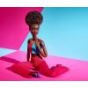imageBarbie Looks Fashion Doll with Natural Black Hair Wearing Color Block Crop Top ampamp Raspberry Flare Pants Collectible with Posable Made to Move Body