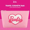 imageBarbie Womens Makeup Bag Small Travel Cosmetic Zipper Pouch Organizer Heart Logo Pink