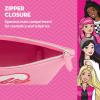 imageBarbie Womens Makeup Bag Small Travel Cosmetic Zipper Pouch Organizer Heart Logo Pink