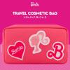 imageBarbie Womens Makeup Bag Small Travel Cosmetic Zipper Pouch Organizer Terry Appliqu Pink