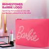 imageBarbie Womens Makeup Bag Small Travel Cosmetic Zipper Pouch OrganizerPink Rhinestones