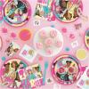 imageBarbie and Friends Pink Birthday Party Paper Dessert Plates Napkins Cups Table Cover and Happy Birthday Banner Decoration 16 Plates ampamp Napkins