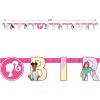 imageBarbie and Friends Pink Birthday Party Paper Dessert Plates Napkins Cups Table Cover and Happy Birthday Banner Decoration 16 Plates ampamp Napkins