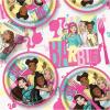 imageBarbie and Friends Pink Birthday Party Paper Dessert Plates Napkins Cups Table Cover and Happy Birthday Banner Decoration 16 Plates ampamp Napkins