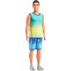 imageBarbie Fashionistas Ken Doll 236 with Black Hair Wearing Blue and Green Ombre Tank with Jean Shorts and Silver Sneakers