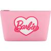 imageBarbie Womens Makeup Bag Small Travel Cosmetic Zipper Pouch Organizer Heart Logo Pink