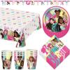 imageBarbie and Friends Pink Birthday Party Paper Dessert Plates Napkins Cups Table Cover and Happy Birthday Banner Decoration 16 Plates ampamp Napkins