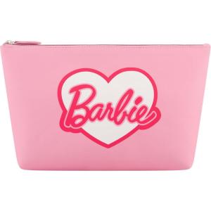 imageBarbie Womens Makeup Bag Small Travel Cosmetic Zipper Pouch Organizer Heart Logo Pink