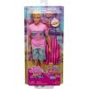imageBarbie Mysteries Beach Detectives Ken Doll Wearing Removeable Signature Outfit with Storytelling Accessories Including Apron ampamp Snacks